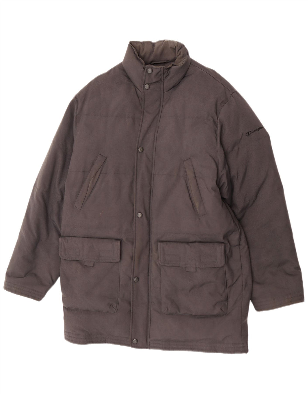 Champion gepolsterter Herrenmantel UK 38 Mittelschwarzes Nylon