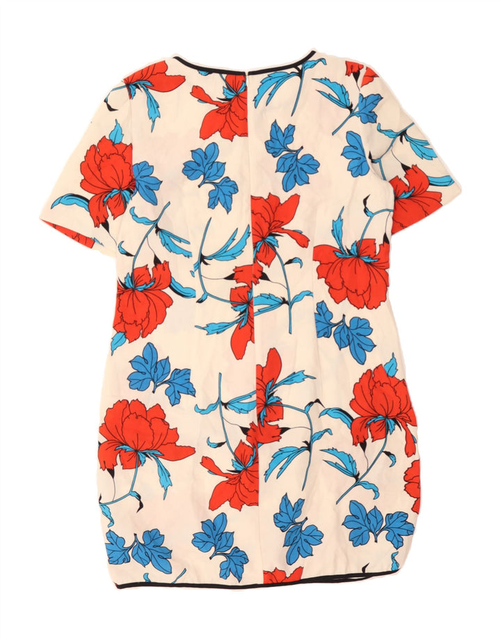 OASIS Womens Tunic Dress UK 12 Medium White Floral Polyester Vintage Oasis and Second-Hand Oasis from Messina Hembry 