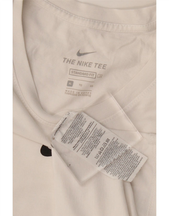 NIKE Herren-T-Shirt mit Standard-Passform, Grafik, XL, Weiß