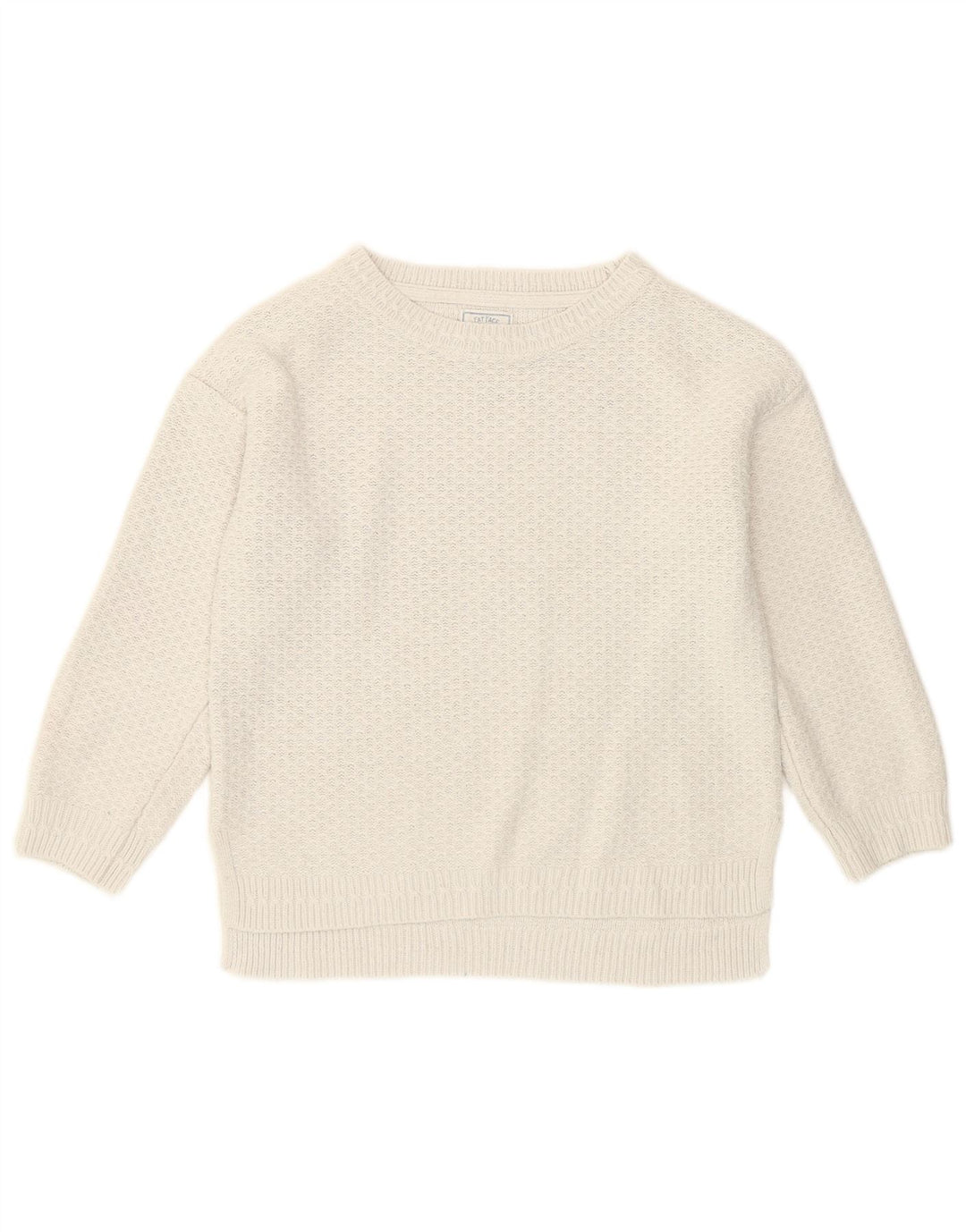 Fat Face Damen-Pullover mit U-Boot-Ausschnitt, Gr. 8, Größe S, weiße Viskose