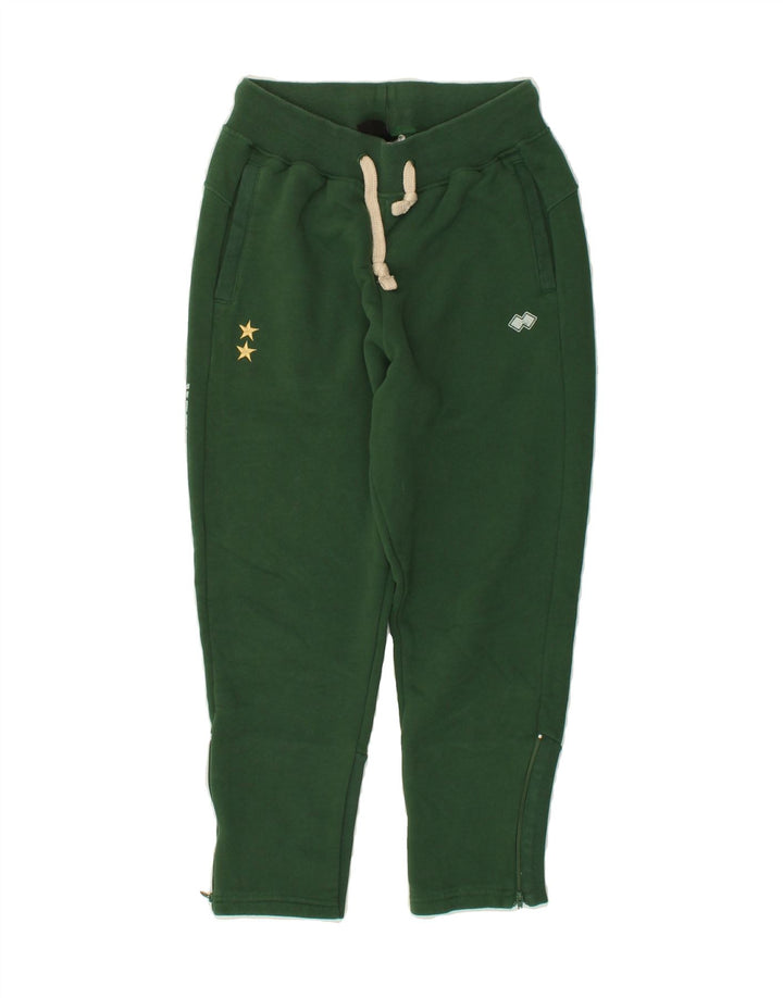 ERREA Womens Graphic Tracksuit Trousers UK 2 2XS  Green Vintage Errea and Second-Hand Errea from Messina Hembry 