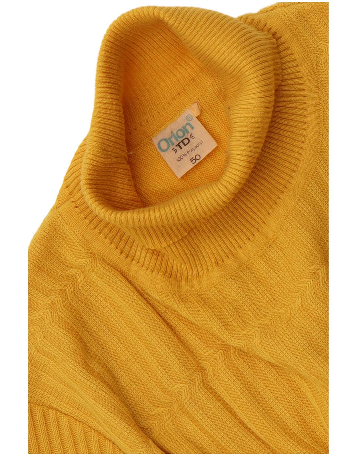 Orlon Rollkragenpullover für Herren IT 50 Mittelgelbes Polyacryl