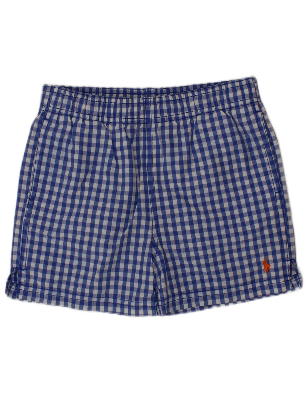 POLO RALPH LAUREN Baby-Badebekleidung für Jungen, 18–24 Monate, blaue Gingham-Baumwolle