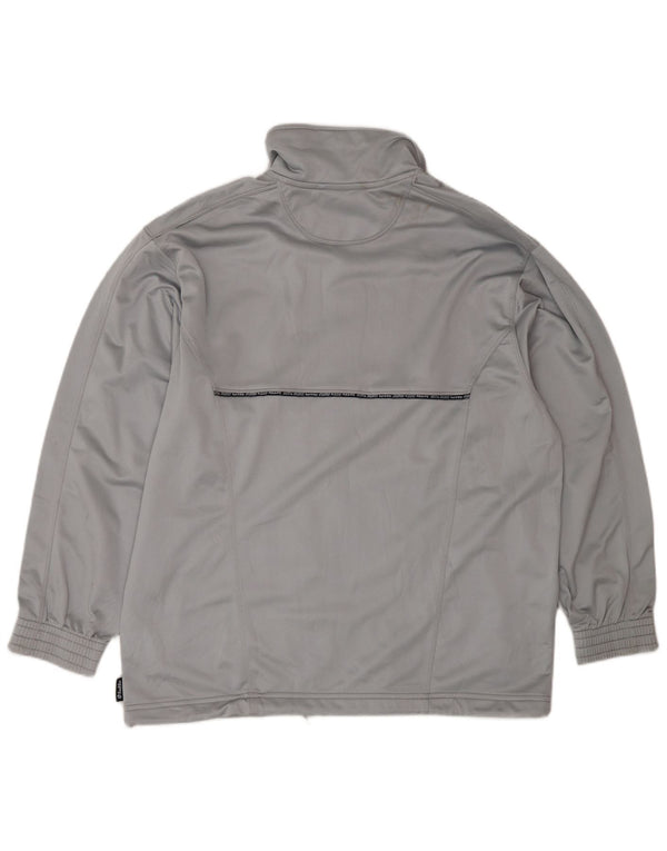 Lotto Damen-Trainingsanzug-Oberteil, übergroß, Jacke, UK 16, Größe L, Grau, Farbblock