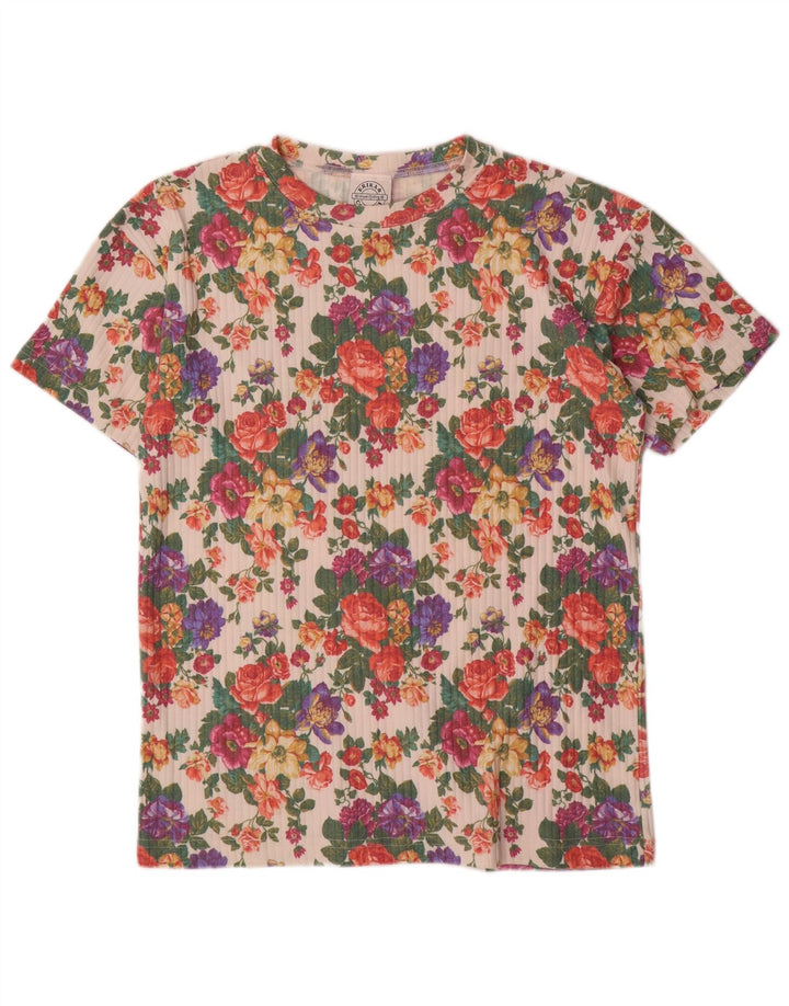ERIKA Herren-T-Shirt mit Grafik, mittelgroß, mehrfarbig, Blumenmuster, Baumwolle