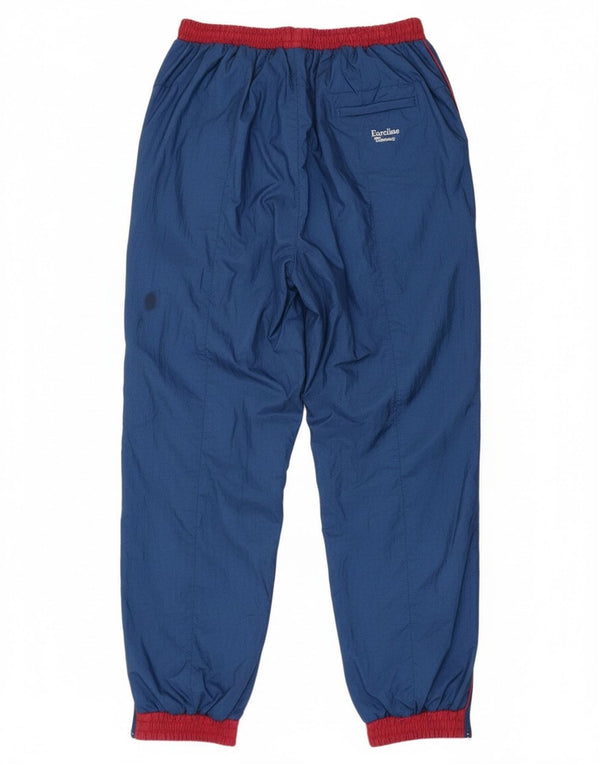 Vintage Mens Oversized Full Tracksuit Medium Navy Blue Colourblock