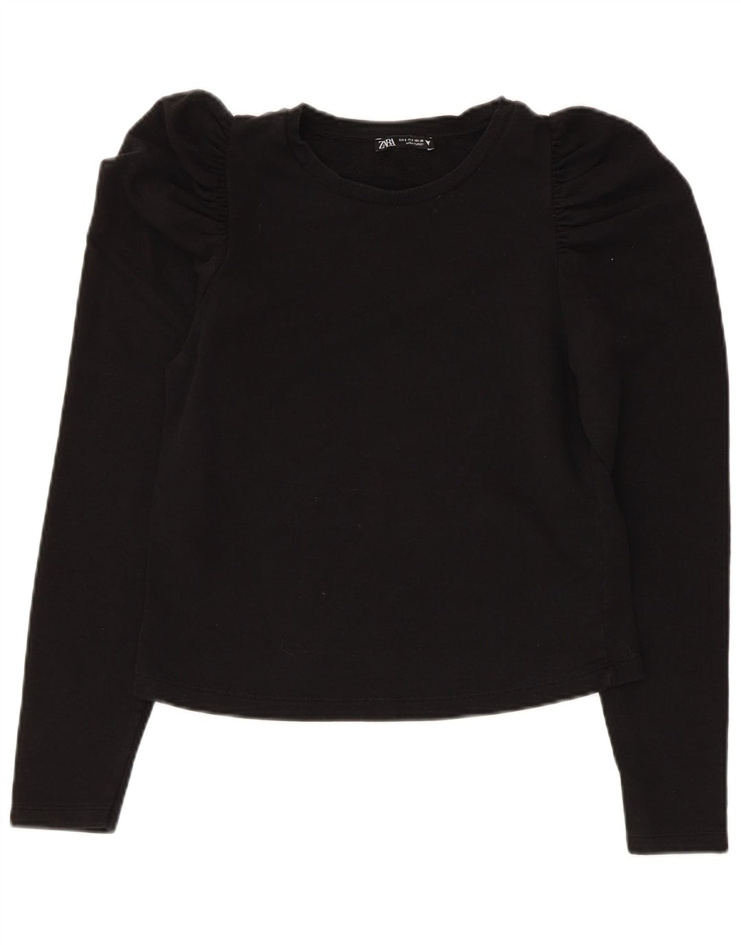 Zara Damen Top Langarm UK 8 Small Schwarz