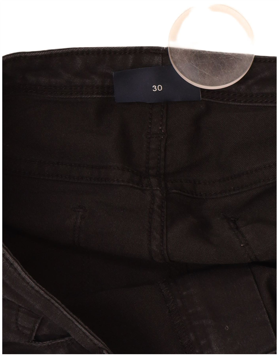ARMANI Damen Slim Jeans W30 L27 Schwarze Baumwolle