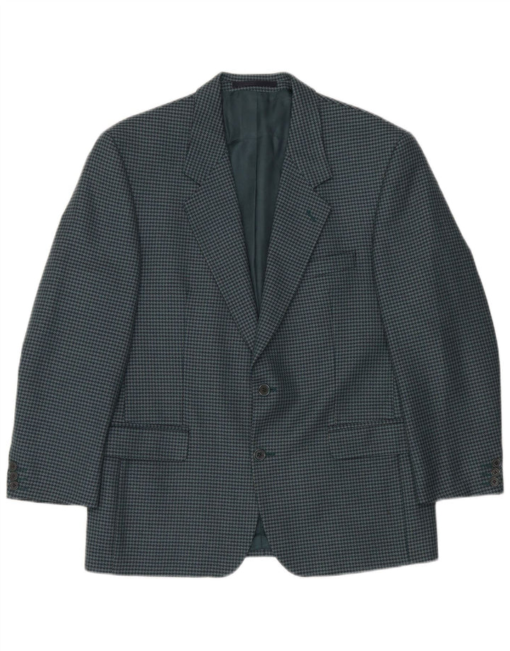 Douglas Herren-Blazer mit 2 Knöpfen, IT 50, groß, grüner Hahnentrittmuster