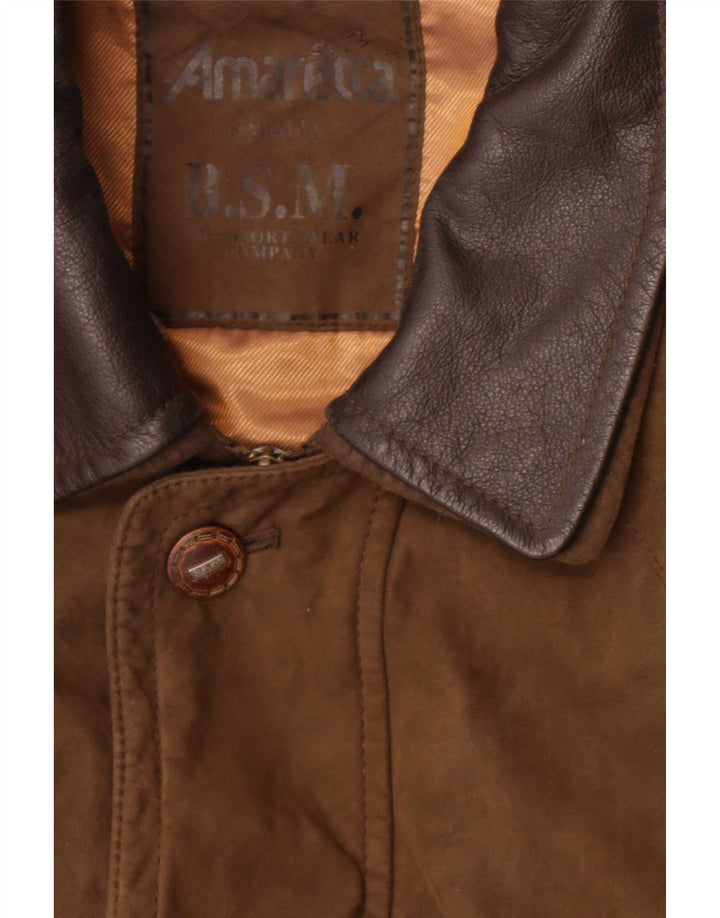 B.S.M Herrenmantel UK 42 XL Khaki Polyamid