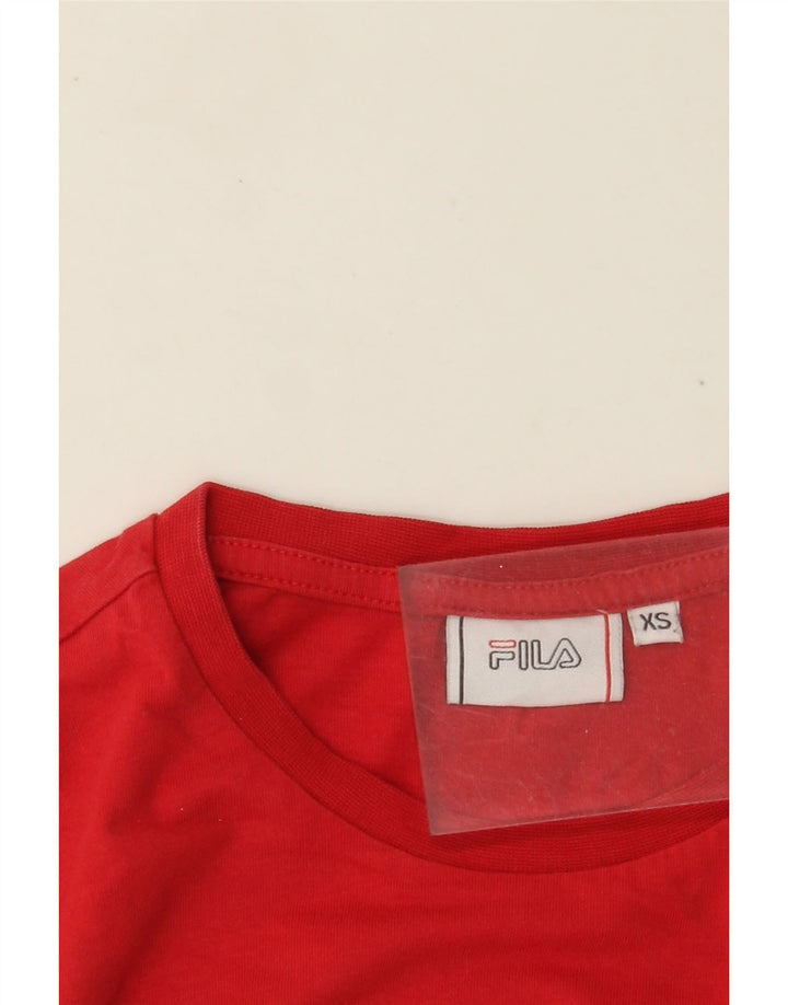 FILA Herren Grafik T-Shirt Top XS Rot