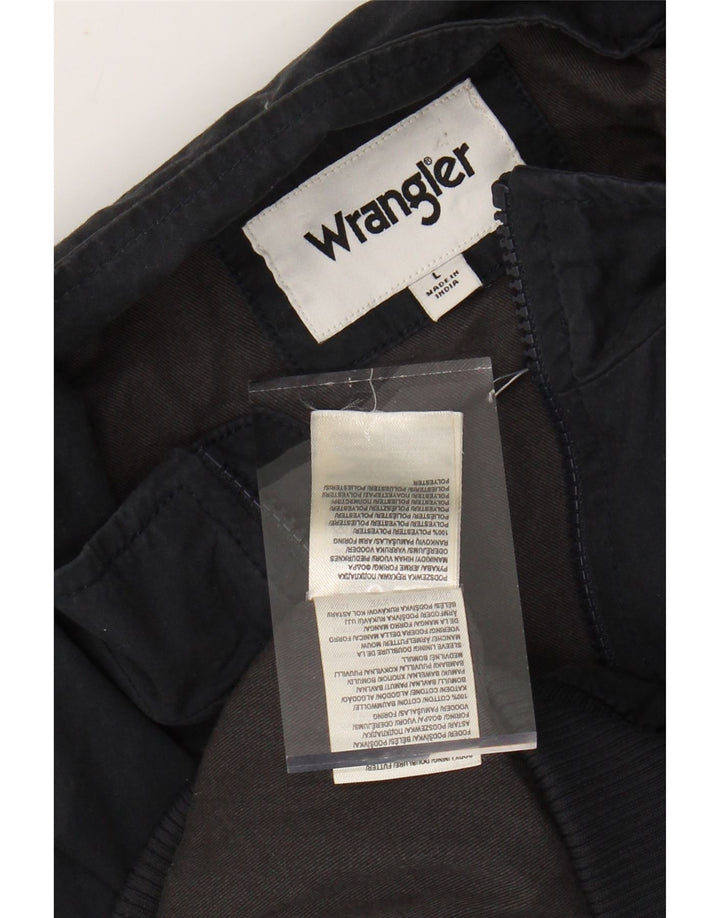WRANGLER Herren Bomberjacke UK 40 Large Schwarz Polyester