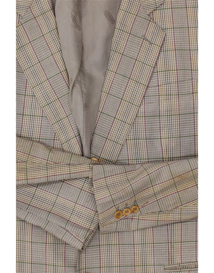 MISSONI Womens 2 Button Blazer Jacket IT 54 3XL Grey Check Wool Vintage Missoni and Second-Hand Missoni from Messina Hembry 