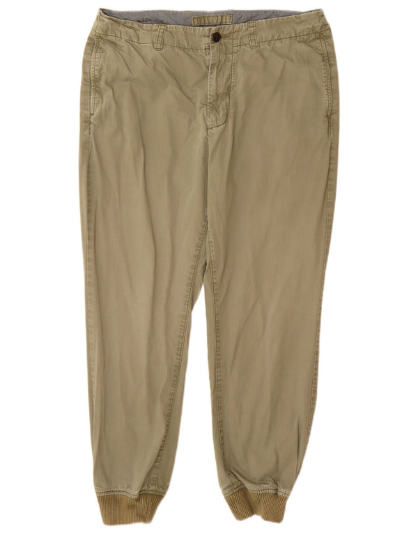 J. CREW Herren Jogger Chinohose W32 L27 Khaki Baumwolle