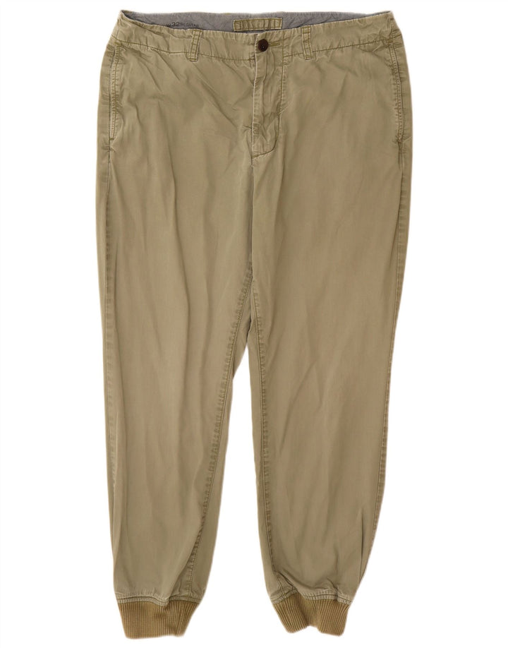 J. CREW Herren Jogger Chinohose W32 L27 Khaki Baumwolle