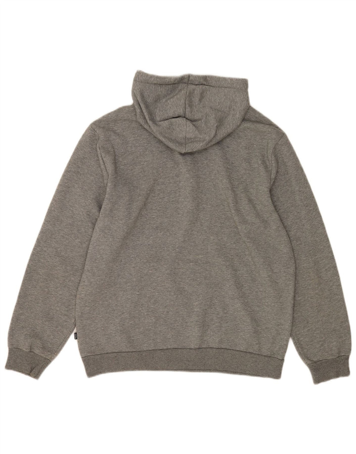 Puma Herren-Kapuzenpullover mit Grafik, mittelgrau gesprenkelte Baumwolle