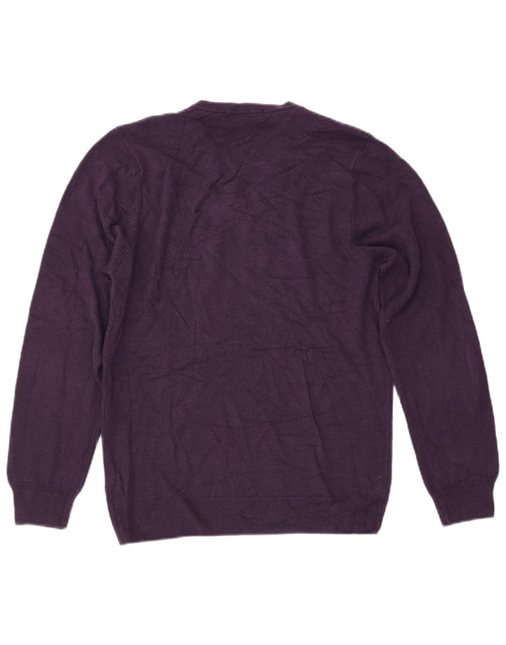 Marks & SPENCER Herren-Pullover mit V-Ausschnitt, klein, Acryl, Lila