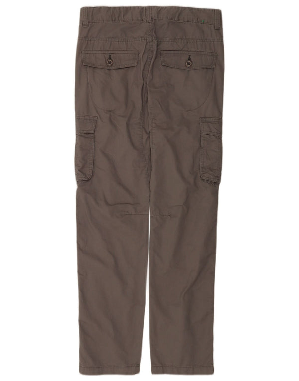 Benetton Straight Cargo-Hose für Jungen, 11–12 Jahre, 2XL W28 L28, graue Baumwolle