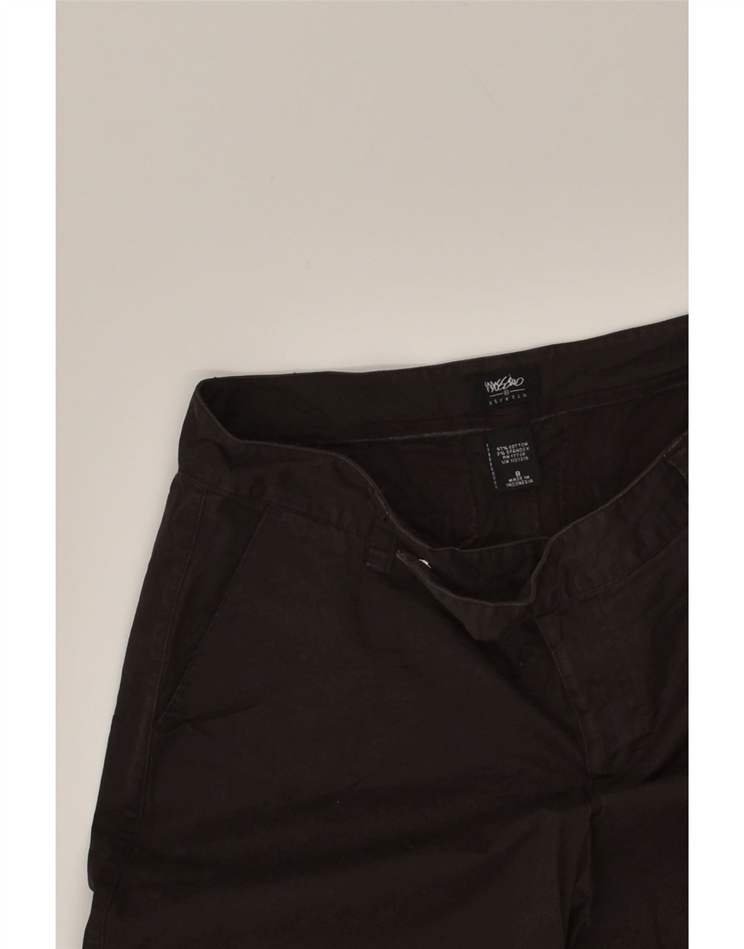 MOSSIMO Womens Stretch Chino Shorts US 8 Medium W30 Brown Cotton | Vintage Mossimo | Thrift | Second-Hand Mossimo | Used Clothing | Messina Hembry 