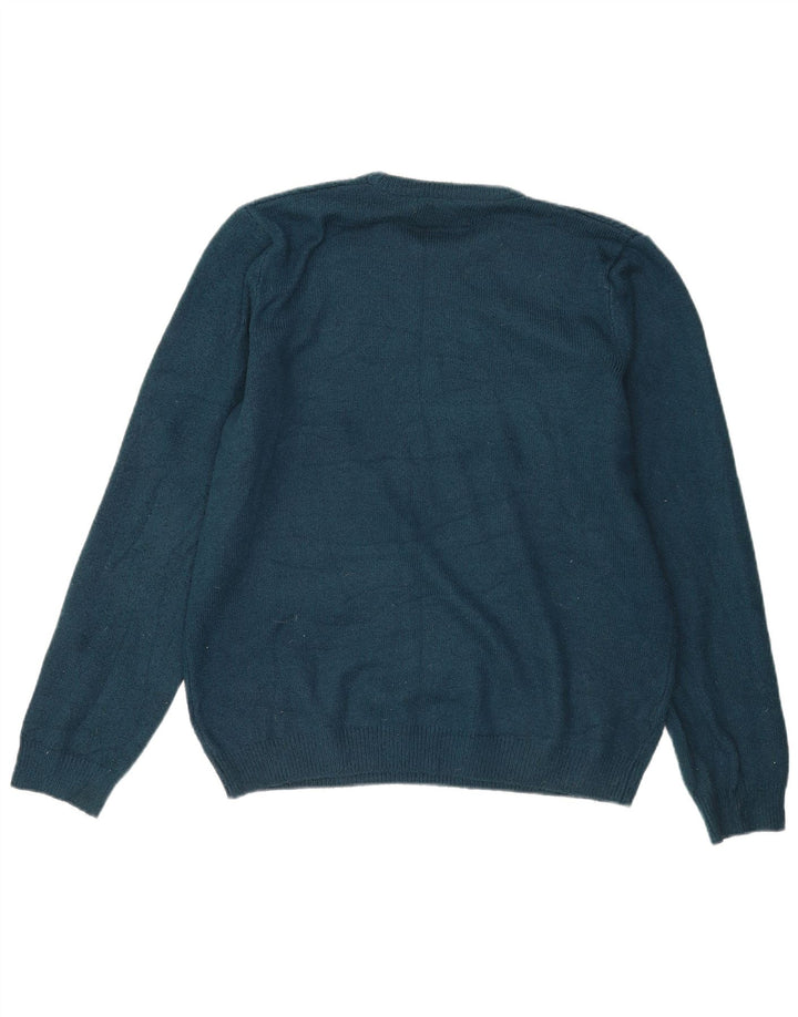 Marks & Spencer Herren-Pullover mit Rundhalsausschnitt, Größe L, Acryl, Blau