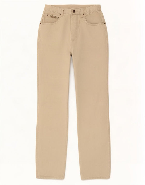 Wrangler Damen Straight Jeans W30 L32 Beige Baumwolle