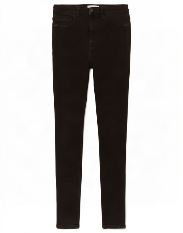 Jack Wills Damen Toni High Rise Skinny Jeans W30 L30 schwarze Baumwolle