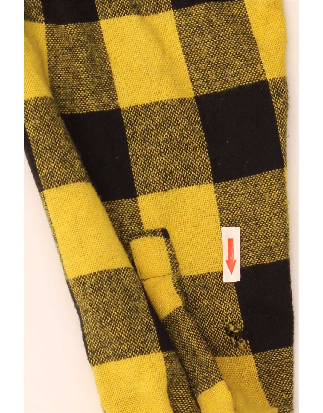 Wanted Herren-Overshirt-Hemd aus mittelgelbem Gingham-Acryl