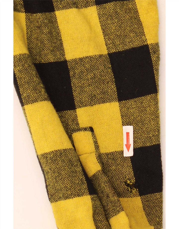 Wanted Herren-Overshirt-Hemd aus mittelgelbem Gingham-Acryl