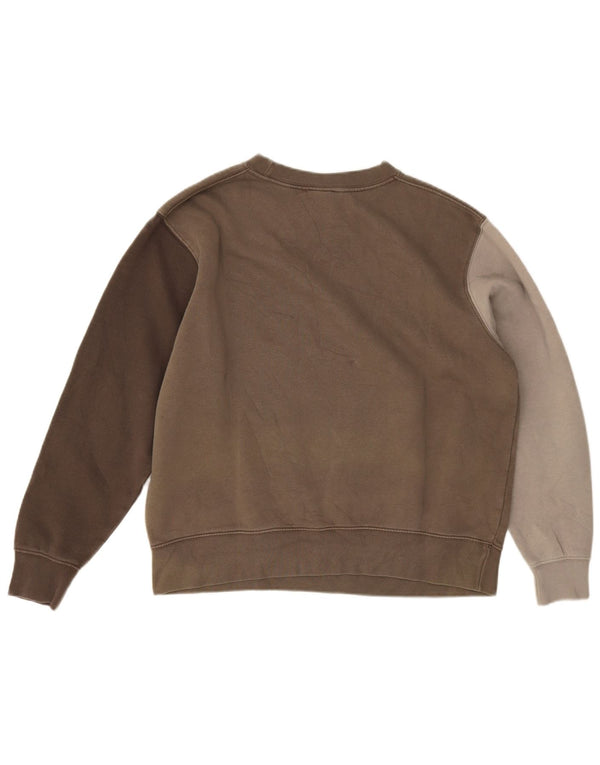 Nike Damen-Sweatshirt in Übergröße, Größe UK 14, Mittelbraun, Farbblock