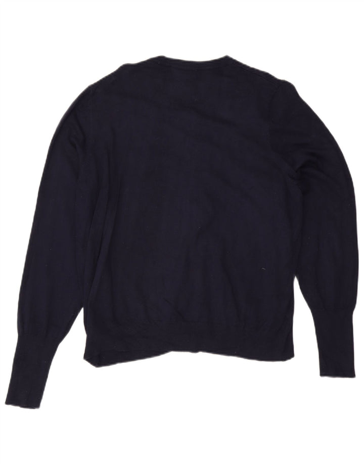 Marks & Spencer Damen-Cardigan-Pullover UK 20 2XL Marineblaue Viskose