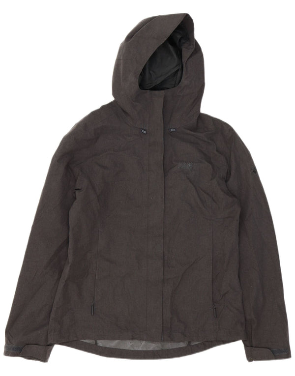 Jack Wills Damen-Regenjacke mit Kapuze, UK 12, Mittelgrau, Polyester