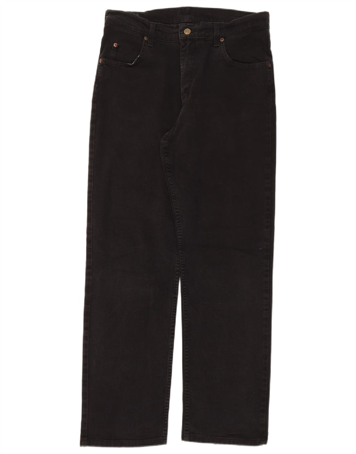 Lee Herren Brooklyn Straight Jeans W34 L30 Schwarze Baumwolle