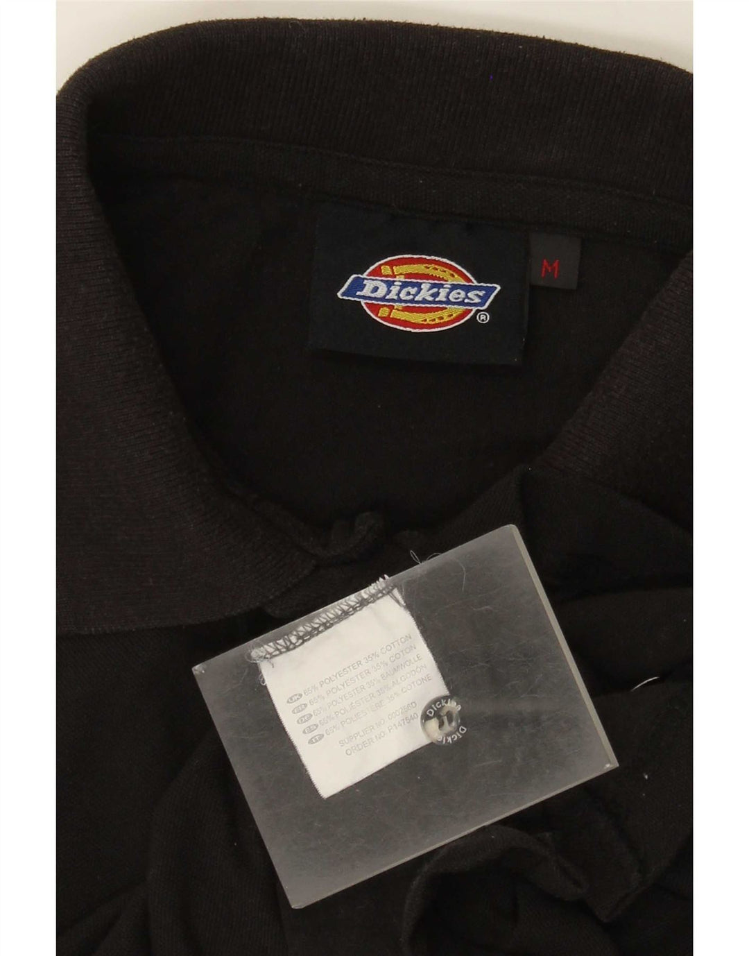 Dickies Herren-Poloshirt, mittelgroß, schwarzes Polyester