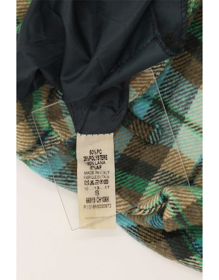 Vintage Damen Minirock Small W26 Mehrfarbiges Karo-Acryl
