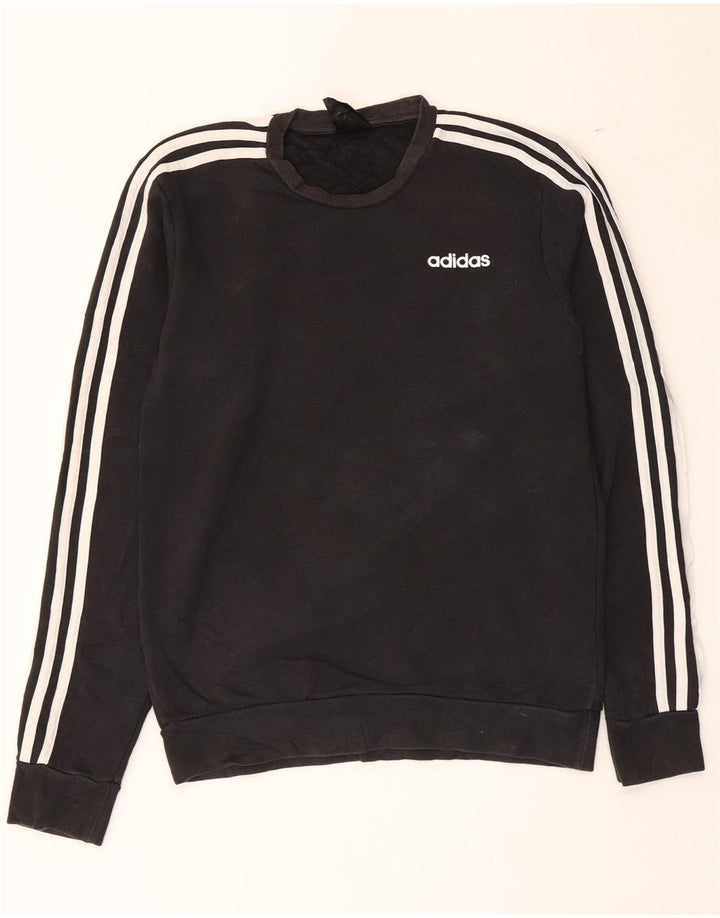 Adidas Herren Sweatshirt Pullover Small Schwarz Baumwolle