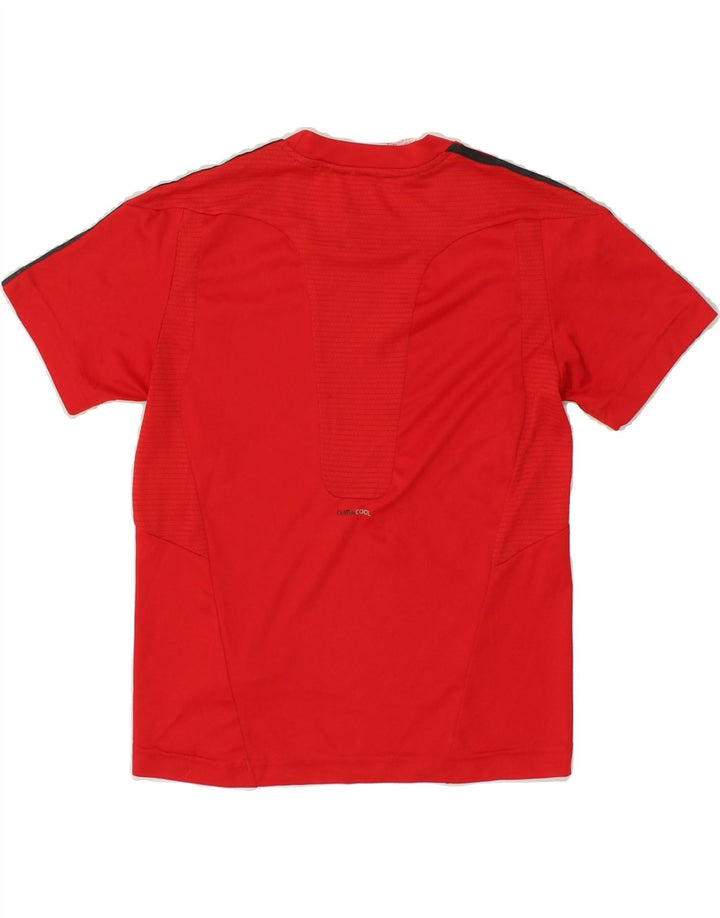 ADIDAS Boys Graphic T-Shirt Top 9-10 Years Red Polyester Vintage Adidas and Second-Hand Adidas from Messina Hembry 