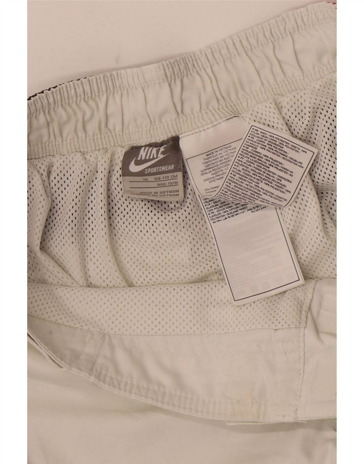 Nike Badeshorts für Jungen, 13–14 Jahre, XL, weißes Colourblock-Polyester