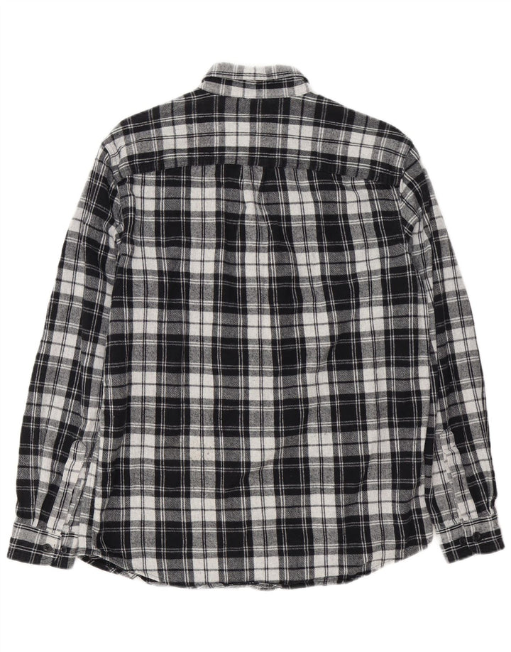 L.L.Bean Herren-Flanellhemd mit leichter Passform, mittelschwarz, kariert, Baumwolle