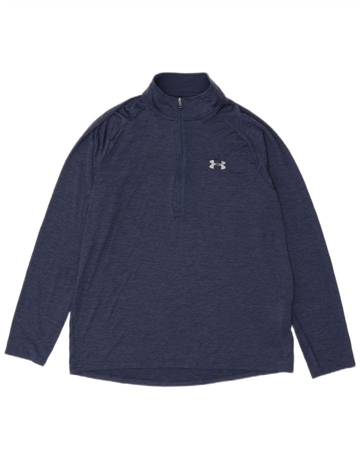 Under Armour Herren Heat Gear Pullover-Trainingsanzug mit Reißverschluss, Größe L, Marineblau