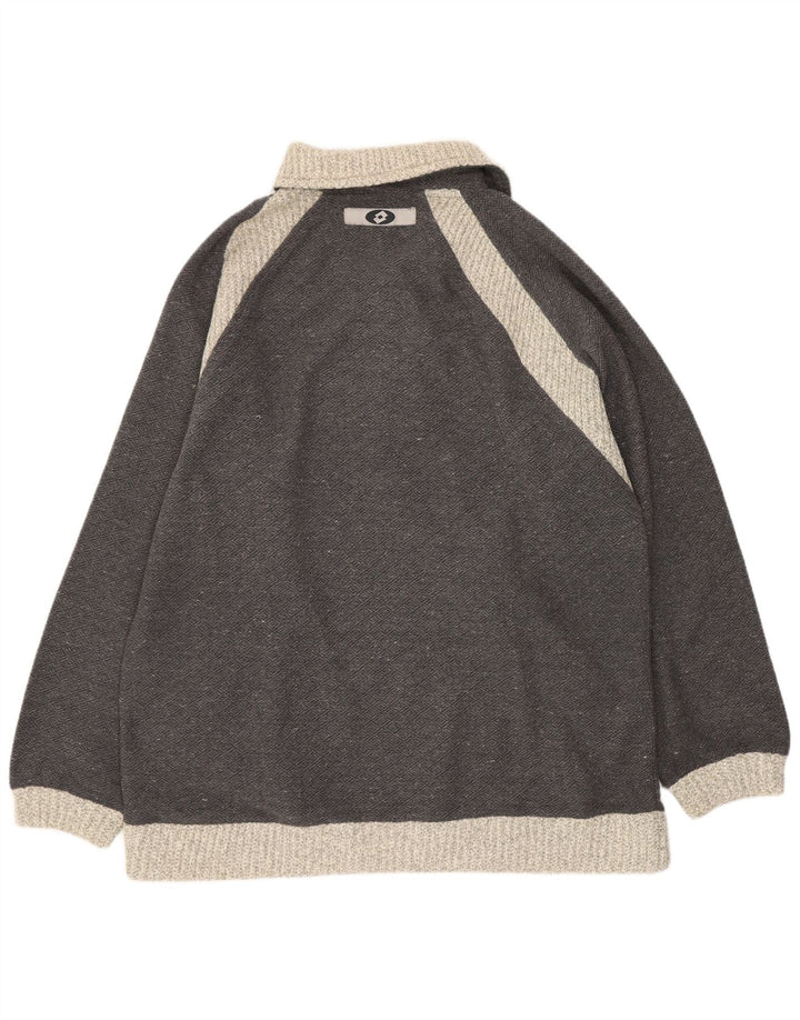 Lotto Damen-Pullover, übergroß, Rollkragen, UK 12, Mittelgrau meliert