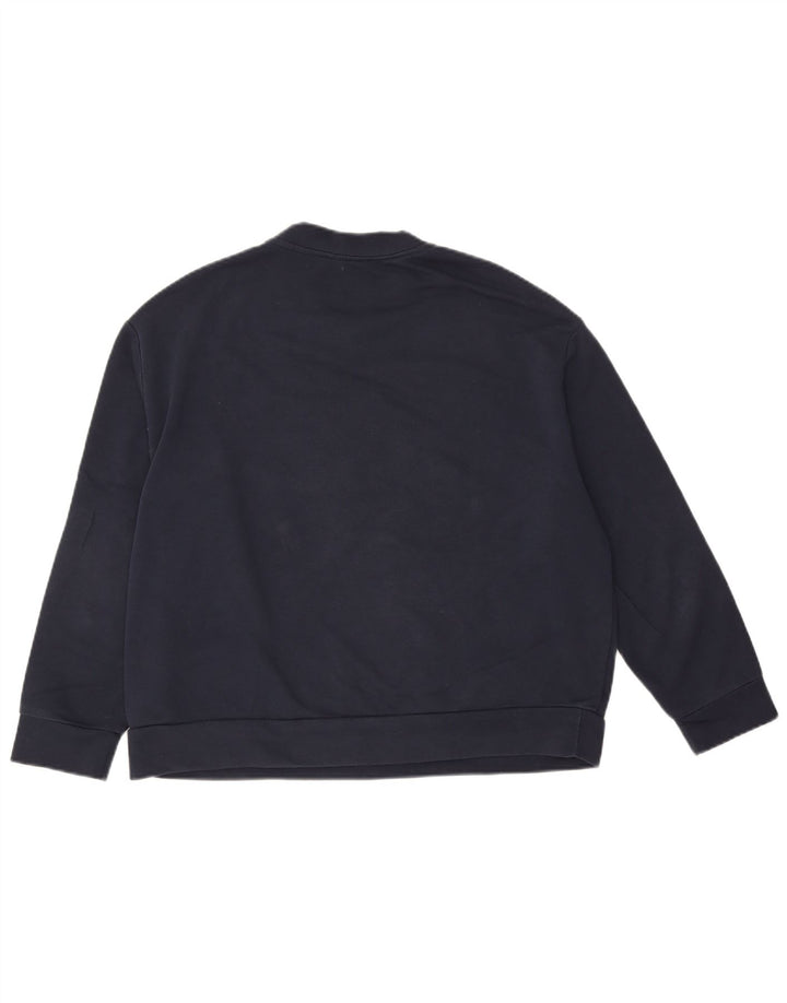 Marks & Spencer Damen Grafik-Sweatshirtpullover UK 14 Medium Marineblau