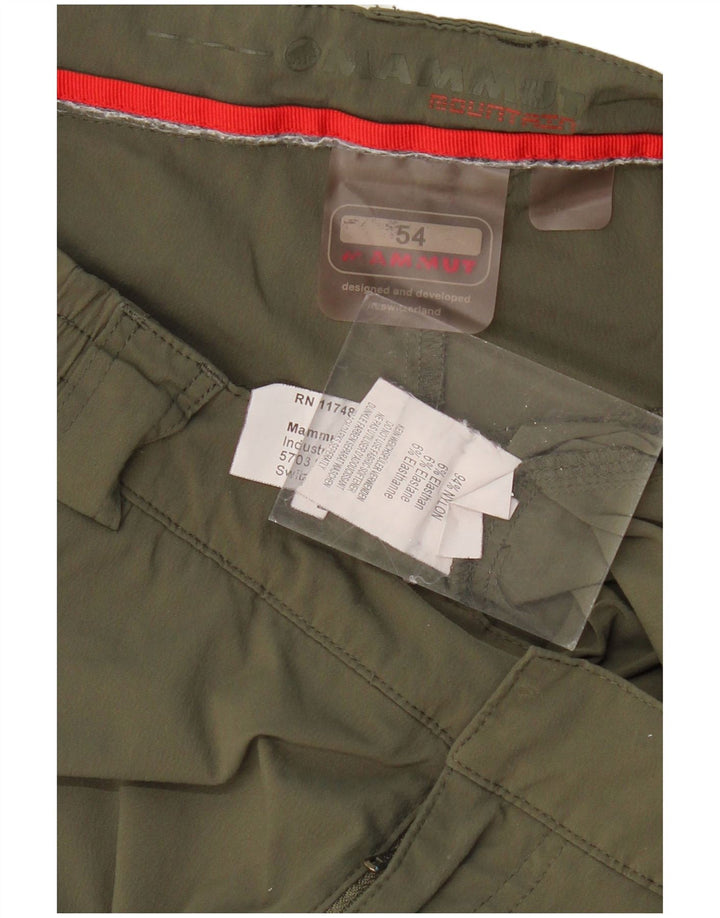 MAMMUT Herren gerade Wanderhose IT 54 2XL W36 L32 Khaki Nylon