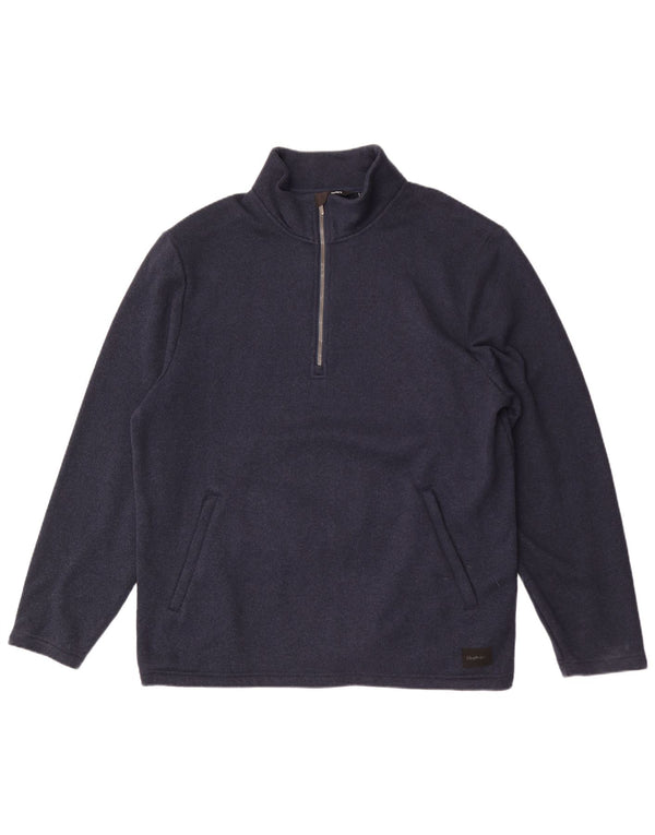Rohan Herren-Sweatshirt mit Reißverschluss am Hals, XL, Marineblau, Polyester