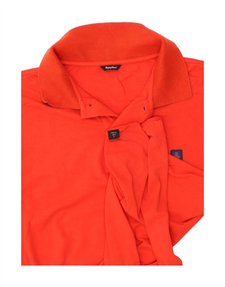 REFRIGIWEAR Mens Polo Shirt Large Orange | Vintage Refrigiwear | Thrift | Second-Hand Refrigiwear | Used Clothing | Messina Hembry 