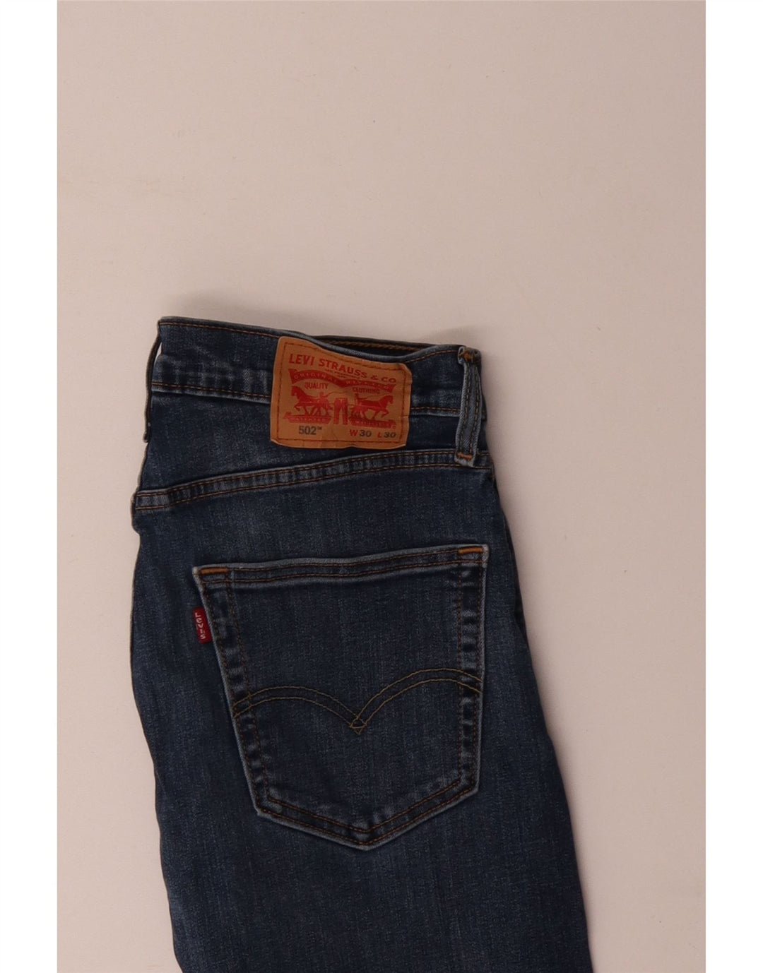 LEVI'S Herren 502 Tapered Jeans W30 L30 Blaue Baumwolle