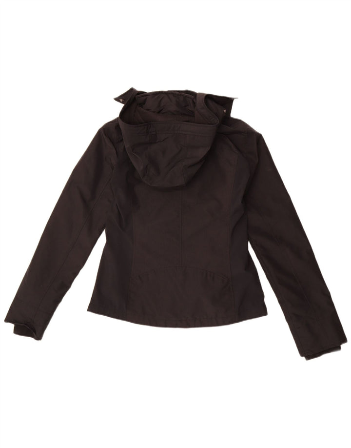 Hollister Damen-Windbreakerjacke mit Kapuze, UK 10, Größe S, Schwarz, Polyester