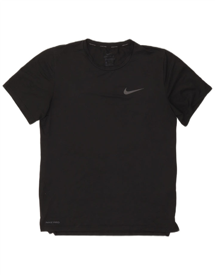 NIKE Herren Dri Fit Standard Fit T-Shirt Top Small Schwarz Polyester