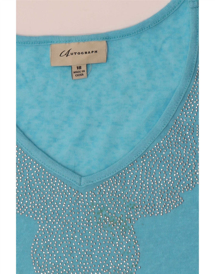 Marks & Spencer Damen Autograph Übergroßes Etuikleid UK 18 XL Blau