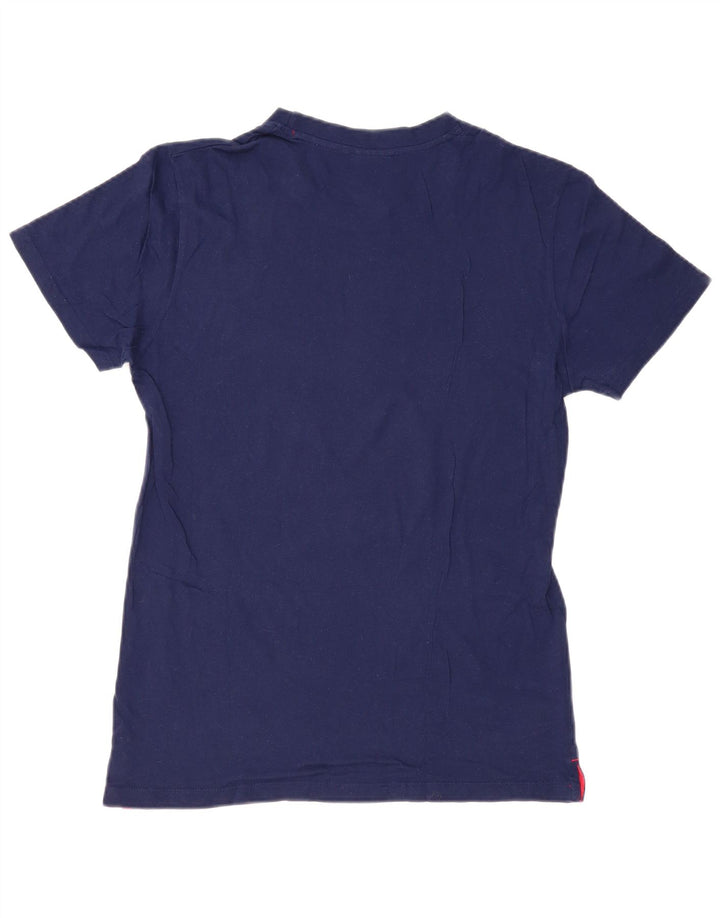 Umbro Herren T-Shirt Top Large Marineblau Baumwolle