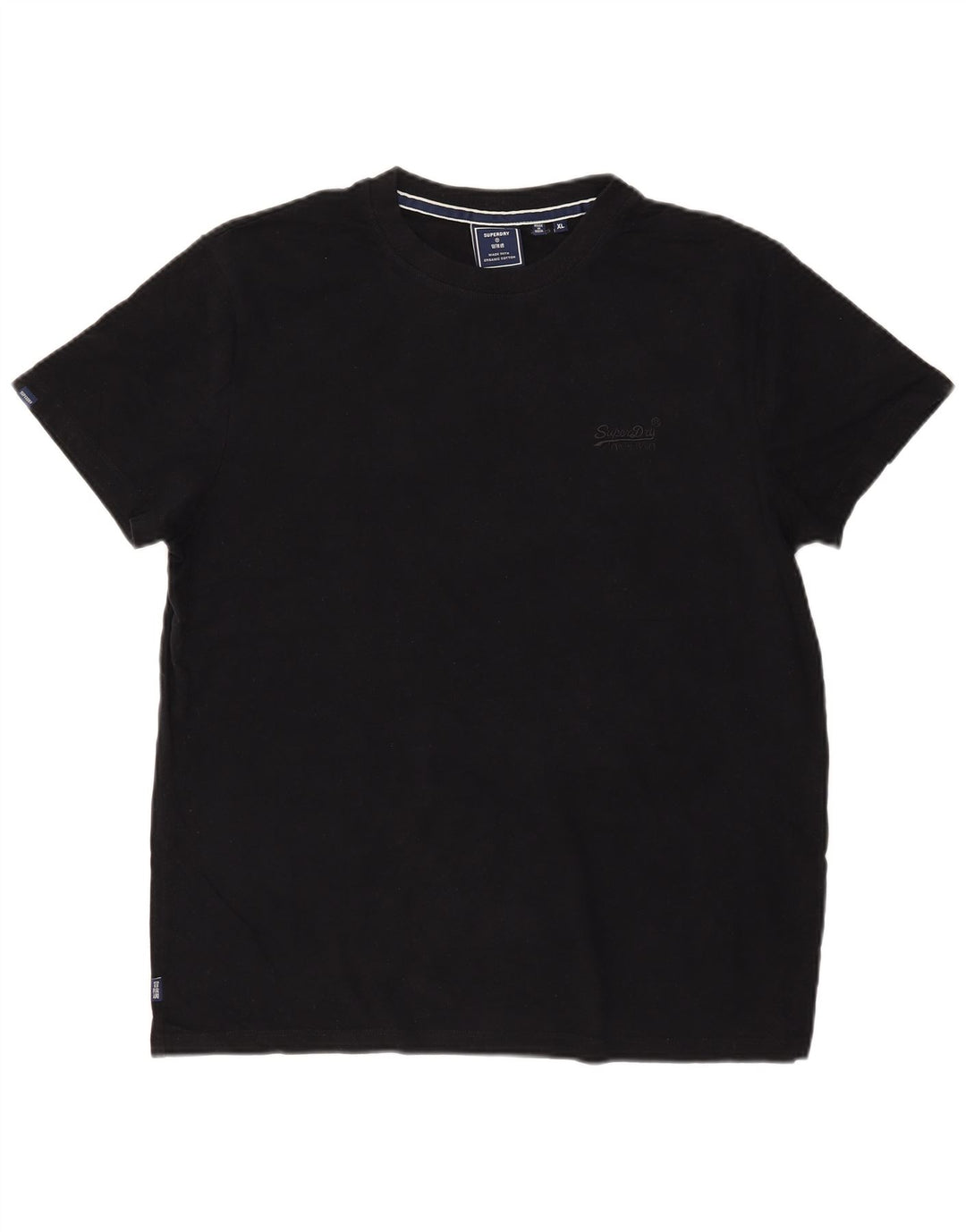 Superdry Herren T-Shirt Top XL Schwarz Baumwolle